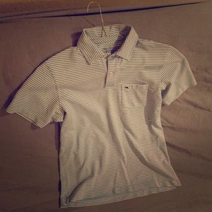 Vineyard Vines Baby-Blue Striped Polo